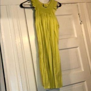 J. crew chartreuse dress cover up size S